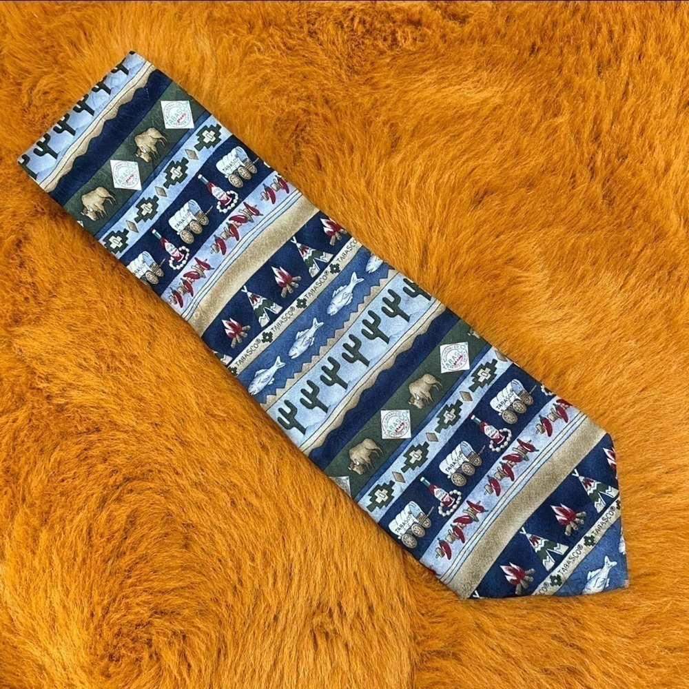 Wild west themed Tabasco sauce tie